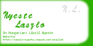 nyeste laszlo business card